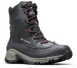 Columbia Bugaboot III WP wasserdichte Schneestiefel für Herren, Schwarz (Black x Bright Red), 44 EU von Columbia