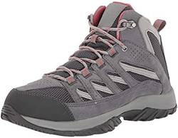 Columbia Crestwood Mid WP wasserdichte Wanderstiefel für Damen, Grau (Graphite x Daredevil), 37 EU von Columbia