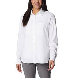 Columbia Damen Silver Ridge Utility-Hemd mit Langen Ärmeln Wanderhemd, Weiß, Small von Columbia