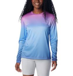 Columbia Damen Tidal Tee PFG Palm Rise T-Shirt, Helles Lavendel-Farbverlauf/Handflächenansatz, Groß von Columbia