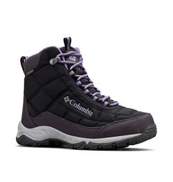 Columbia Firecamp Boot wasserdichte Schneestiefel für Damen, Schwarz (Black x Plum Purple), 37.5 EU von Columbia