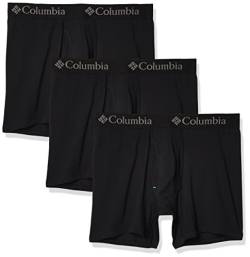 Columbia Herren Boxershorts, Baumwolle, Stretch, 3er-Pack Retroshorts, schwarz, Small von Columbia