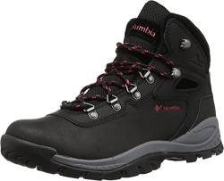 Columbia Newton Ridge Plus Wanderstiefel für Damen, Schwarz (Black x Poppy Red), 38.5 EU von Columbia