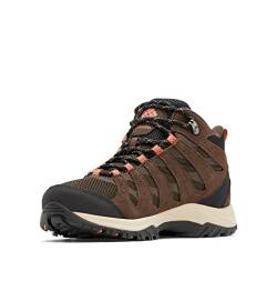 Columbia Redmond III Mid WP wasserdichte Wanderstiefel für Damen, Braun (Cordovan x Dark Coral), 41 EU von Columbia