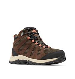 Columbia Redmond III Mid WP wasserdichte Wanderstiefel für Damen, Braun (Cordovan x Dark Coral), 43 EU von Columbia