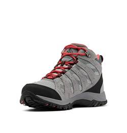 Columbia Redmond III Mid WP wasserdichte Wanderstiefel für Damen, Grau (Steam x Red Coral), 36 EU von Columbia