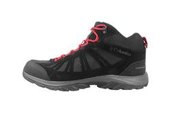 Columbia Redmond III Mid WP wasserdichte Wanderstiefel für Herren, Schwarz (Black x Mountain Red), 42 EU von Columbia