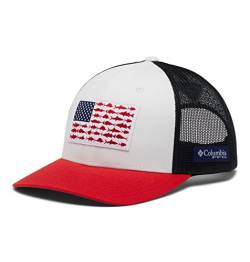 Columbia Unisex PFG Fischflagge, Netzstoff, Schnappverschluss Cap, Weiß/Collegiate Navy/Red Spark, Einheitsgröße von Columbia