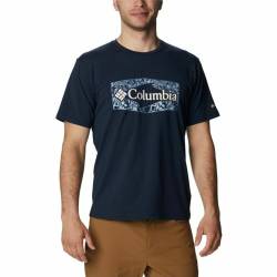 Herren Kurzarm-T-Shirt Columbia Sun Trek™ Graphic  Blau Bunt - M von Columbia