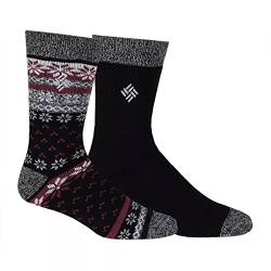 Men's Columbia Medium-Weight Fleece-Lined Thermal Crew Socks (BLACK FAIRISLE) von Columbia