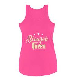 Comedy Shirts - Blowjob Queen - Damen Tank Top - Pink/Beige-Weiss Gr. XL von Comedy Shirts