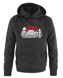 Comedy Shirts Copacabana Strandabschnitt 1312 - Herren Hoodie - Schwarz/Weiss-Rot Gr. XXL von Comedy Shirts