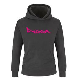 Comedy Shirts - Digga Graffiti - Mädchen Hoodie - Schwarz/Pink Gr. 152/164 von Comedy Shirts