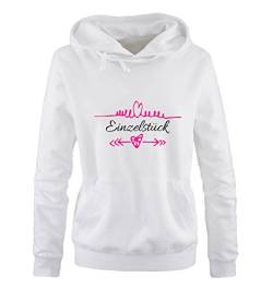 Comedy Shirts Einzelstück - Herz Pfeile - Damen Hoodie - Weiss/Schwarz-Pink Gr. XL von Comedy Shirts