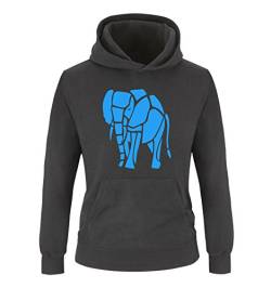 Comedy Shirts - Elefant - Mädchen Hoodie - Schwarz/Blau Gr. 152/164 von Comedy Shirts