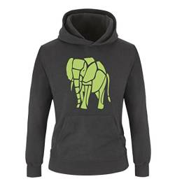 Comedy Shirts - Elefant - Mädchen Hoodie - Schwarz/Grün Gr. 152/164 von Comedy Shirts