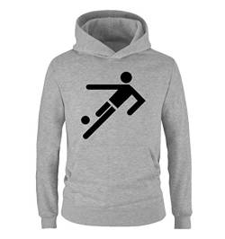 Comedy Shirts - Fussballspieler - Jungen Hoodie - Grau/Schwarz Gr. 128 von Comedy Shirts