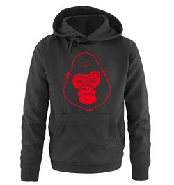 Comedy Shirts Gorilla - Herren Hoodie - Schwarz/Rot Gr. L von Comedy Shirts