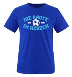 Comedy Shirts - Hamburg - DIE Raute - IM Herzen - Kinder T-Shirt - Royalblau/Weiss-Blau Gr. 122-128 von Comedy Shirts