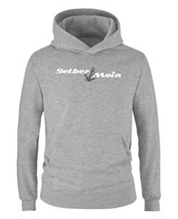 Comedy Shirts - # Hastag läuft - Jungen Hoodie - Grau/Weiss-Grau Gr. 140 von Comedy Shirts