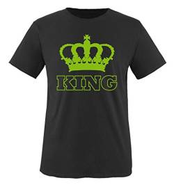 Comedy Shirts - King - Krone II - Herren T-Shirt - Schwarz/Grün Gr. 3XL von Comedy Shirts