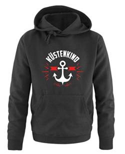 Comedy Shirts Küstenkind Anker - Herren Hoodie - Schwarz/Weiss-Rot Gr. XL von Comedy Shirts