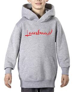 Comedy Shirts - Lausbua - Jungen Hoodie - Grau/Rot Gr. 98/104 von Comedy Shirts