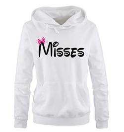 Comedy Shirts - Misses - Comic - Damen Hoodie - Weiss / Schwarz-Pink Gr. M von Comedy Shirts