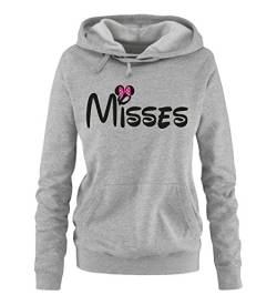 Comedy Shirts - Misses - Minnie - Damen Hoodie - Grau / Schwarz-Pink Gr. L von Comedy Shirts