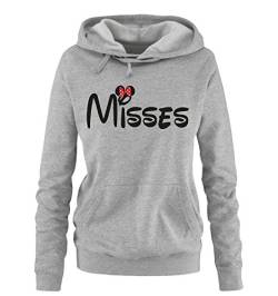 Comedy Shirts - Misses - Minnie - Damen Hoodie - Grau / Schwarz-Rot Gr. M von Comedy Shirts