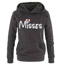 Comedy Shirts - Misses - Minnie - Damen Hoodie - Schwarz / Weiss-Rot Gr. L von Comedy Shirts