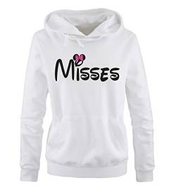 Comedy Shirts - Misses - Minnie - Damen Hoodie - Weiss / Schwarz-Pink Gr. XL von Comedy Shirts