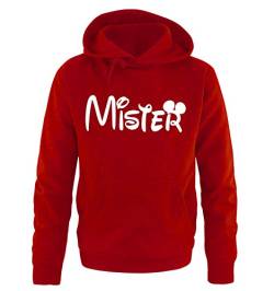 Comedy Shirts - Mister - Mickey - Herren Hoodie - Rot / Weiss Gr. L von Comedy Shirts