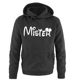 Comedy Shirts - Mister - Mickey - Herren Hoodie - Schwarz / Weiss Gr. M von Comedy Shirts