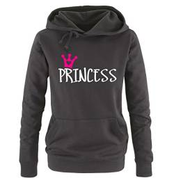 Comedy Shirts - Princess - Damen Hoodie - Schwarz / Weiss-Pink Gr. M von Comedy Shirts