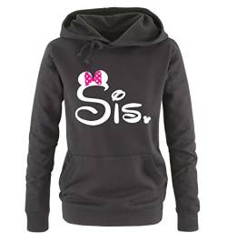 Comedy Shirts - SIS. - Minnie - Damen Hoodie - Schwarz / Weiss-Pink Gr. XL von Comedy Shirts