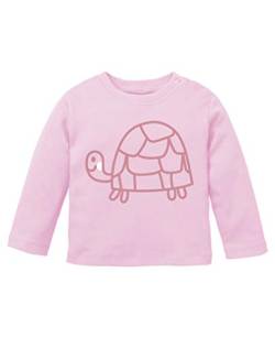 Comedy Shirts - Schildkröte - Baby Langarm Shirt - Rosa/Rosa-Weiss Gr. 92/98 von Comedy Shirts