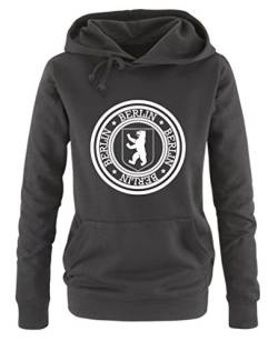 Comedy Shirts Stadtwappen Berlin - Damen Hoodie - Schwarz/Weiss Gr. L von Comedy Shirts