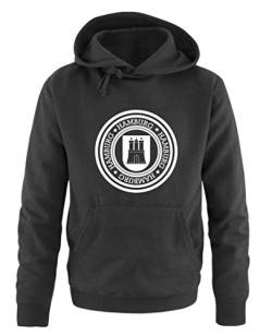 Comedy Shirts Stadtwappen Hamburg - Herren Hoodie - Schwarz/Weiss Gr. L von Comedy Shirts