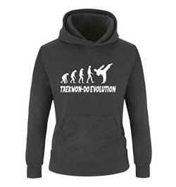 Comedy Shirts - Taekwon-DO Evolution - Jungen Hoodie - Schwarz/Weiss Gr. 134/146 von Comedy Shirts