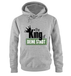 Comedy Shirts The King of… Deine Stadt Herren T-Shirt Hoodie Grau Gr. L von Comedy Shirts
