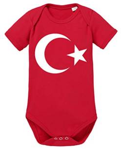 Comedy Shirts - Türkei Wappen - Baby Body - Rot/Weiss Gr. 86/92 von Comedy Shirts