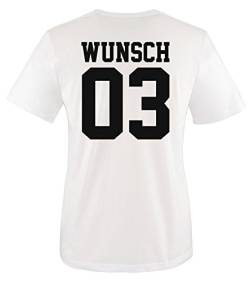 Comedy Shirts - Wunsch - Herren T-Shirt - Weiss/Schwarz Gr. L von Comedy Shirts