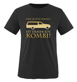 Der letzte Wagen ist Immer EIN Kombi - Herren T-Shirt - Schwarz/Gold Gr. XL von Comedy Shirts