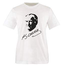 K. Atatürk - III - Kinder T-Shirt - Weiss/Schwarz Gr. 134-146 von Comedy Shirts