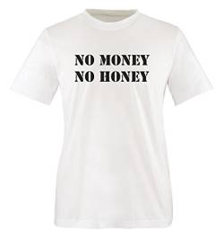 NO Money NO Honey - Herren T-Shirt - Weiss/Schwarz Gr. M von Comedy Shirts