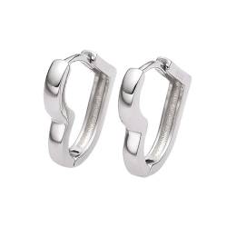 Silberne Creolen für Damen, S925-Sterlingsilber, kleine Creolen-Ohrringe für empfindliche Ohren, Geburtstag, Weihnachten, Mädchen, Schmuck, Geschenk (Herz) von Comforso