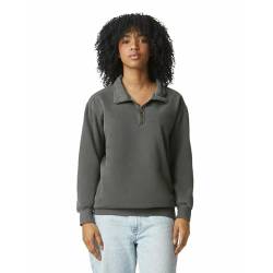 Comfort Colors Herren Adult 1/4 Zip Sweatshirt, Pepper, XXX-Large von Comfort Colors