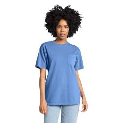 Comfort Colors Herren Adult Pocket Tee T-Shirt, Flo Blue, X-Groß von Comfort Colors