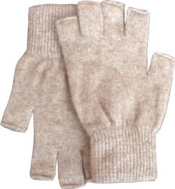 Comfort Socks Fingerlose Handschuhe aus Merinowolle und Opossum-Faser, super weich und warm - Direkt aus Neuseeland, beige, M von Comfort Socks